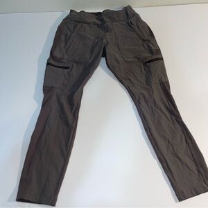 Athleta‎ Headlands Hybrid Cargo Pants Light Brown Olive Pullon 8P 8 Petite